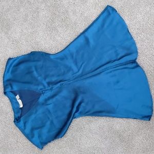 Vintage Victoria's Secret Blue Green Jewel Tone Satin Nightgown, Size M